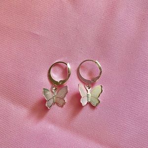 Silver Butterfly Earrings